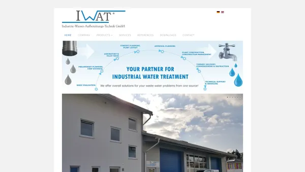Website Screenshot: IWAT GmbH -  Innovative Verfahrenstechnik für industrielle  Wasseraufbereitung - Home - Date: 2023-06-20 10:38:07