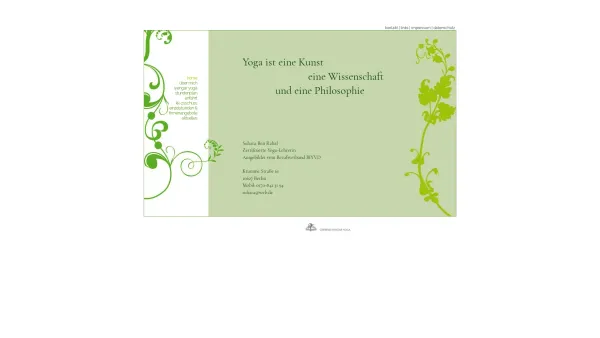 Website Screenshot: Iyengar-Yoga Berlin - Iyengar-Yoga Berlin | Yogaunterrich in Charlottenburg mit Suhara Ben Rahal - Date: 2023-06-20 10:38:07