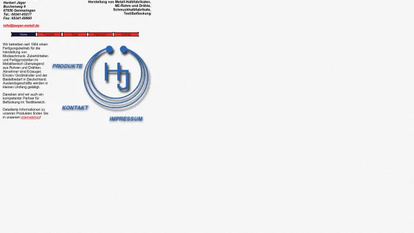 Website Screenshot: Herbert Jäger - Homepage Jäger Metall - Date: 2023-06-20 10:38:07