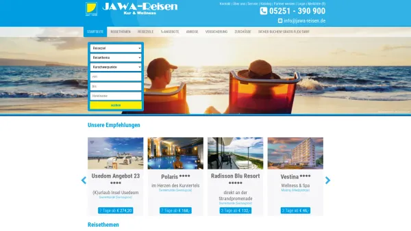 Website Screenshot: JAWA-Reisen Kur & Wellness - Jawa-Reisen - Date: 2023-06-20 10:38:08