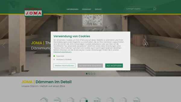 Website Screenshot: Joma Dämmstoffwerk GmbH -  Mit bedarfs- und umweltgerechten  Produktentwicklungen auf Erfolgskurs! - JOMA Dämmstoffwerk - Date: 2023-06-20 10:38:10