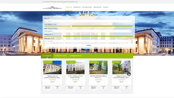 Website Screenshot: Jugendstil Immobilien - Ihr Immobilienmakler in Berlin │ Jugendstil Immobilien - Date: 2023-06-20 10:42:08