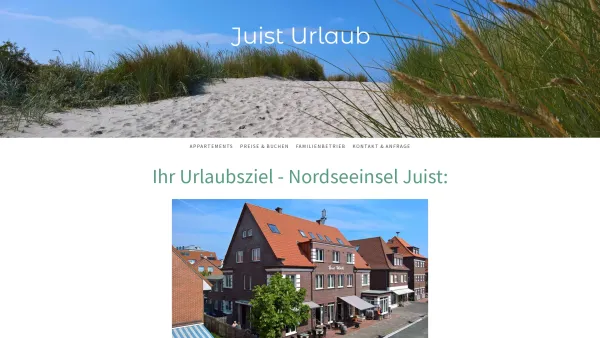 Website Screenshot: juistness® Hotel und Haus WORCH Insel JUIST - Juist-Urlaub - Juist Urlaub - Ferienwohnungen im Haus Worch - Date: 2023-06-20 10:38:10