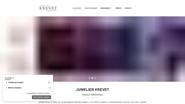 Website Screenshot: Krevet GmbH Uhren Schmuck Brillanten Bestecke - Juwelier Krevet in Düsseldorf - Date: 2023-06-20 10:38:10