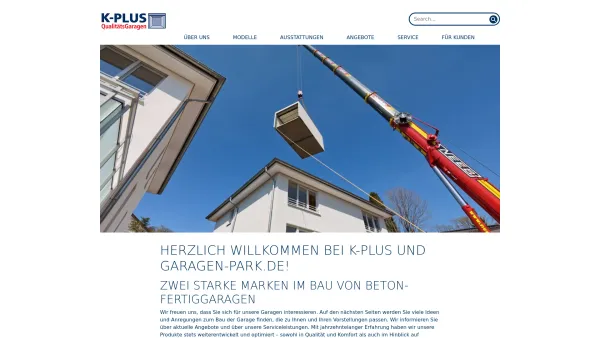 Website Screenshot: K-Plus Garagen und RaumSysteme Gmbh & Co Lünen KG - Home - K-PLUS Garagen - Date: 2023-06-20 10:38:10