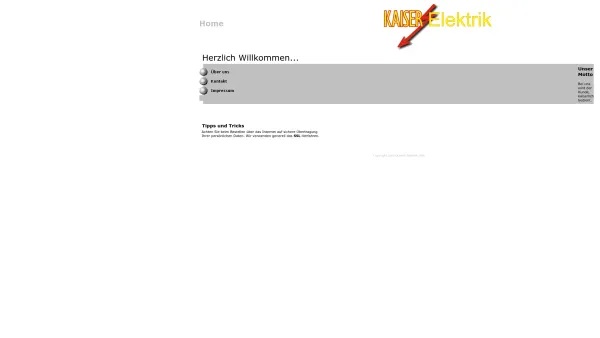 Website Screenshot: Kaiser Elektrik - Home - Date: 2023-06-20 10:38:10