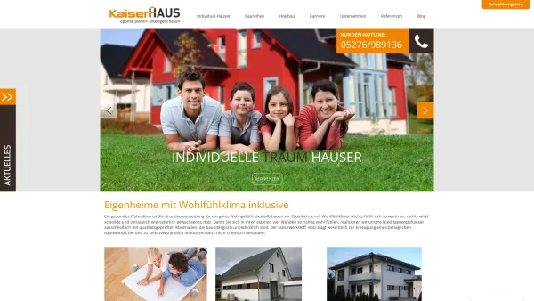 Website Screenshot: Kaiser Haus GmbH & Co. KG - Eigenheime mit Wohlfühlklima - KAISER HAUS - Date: 2023-06-20 10:38:10
