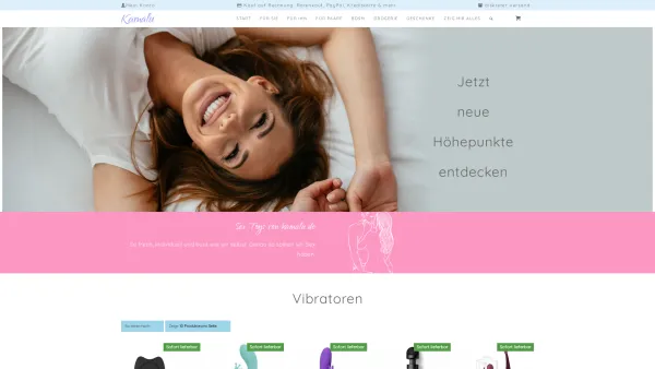 Website Screenshot: KAMALU Werbetechnik Dorsten - Kamalu | Dein Online Shop für Sex-Toys - Date: 2023-06-20 10:38:10