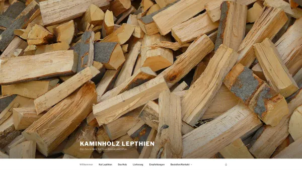 Website Screenshot: Kaminholz Kai Lepthien - Kaminholz Lepthien – Das beste Holz für Ihren Kamin und Ofen. - Date: 2023-06-20 10:38:10
