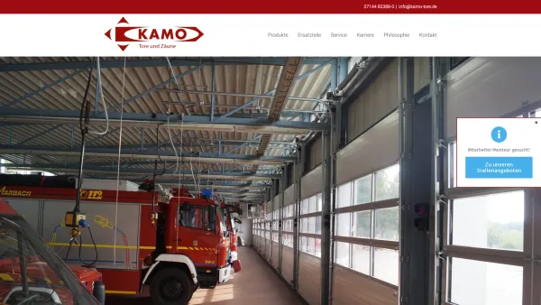 Website Screenshot: Kamo Kran- und Toranlagen GmbH -  Wir machen die  Tore - KAMO Tor- und Zaunanlagen GmbH | Toranlagen für Industrie- & Privatkunden - Date: 2023-06-20 10:38:10