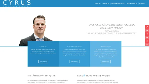 Website Screenshot: Fachanwaltskanzlei Cyrus - Anwalt für Strafrecht in Hamburg ? Kanzlei Cyrus - Date: 2023-06-20 10:38:13