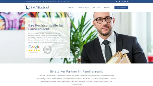 Website Screenshot: Kanzlei Landucci - Kanzlei Landucci | Rechtsanwaltskanzlei für Familienrecht - Date: 2023-06-20 10:42:08