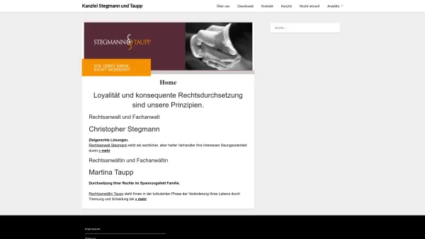Website Screenshot: Rechtsanwälte Stegmann und Taupp -  Beratung & Verhandlung - Rechtsanwälte, Anwalt, Familienrecht, Scheidungsanwalt Aschaffenburg - Kanzlei-Stegmann.de - Date: 2023-06-20 10:38:13