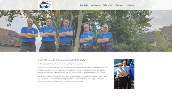 Website Screenshot: Bedachungen Kardell GmbH & Co. KG -  Der Dachdecker Ihres Vertrauens! - Bedachungen Kardell | Ihre Dachdecker in Gelsenkirchen - Date: 2023-06-20 10:38:13