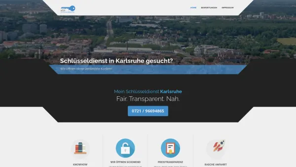 Website Screenshot: Mein Schlüsseldienst Karlsruhe - Mein Schlüsseldienst Karlsruhe • Tür auf zum Festpreis - Date: 2023-06-20 10:42:08