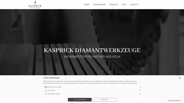 Website Screenshot: Kasprick Diamantwerkzeuge GmbH -  Qualität  schnell einsatzbereit - Start | Kasprick Diamantwerkzeuge GmbH | Köln - Date: 2023-06-20 10:38:13