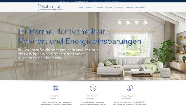 Website Screenshot: Manfred Katerndahl - Manfred Katerndahl GmbH :: Fenstertechnik und Rollladen aus Kürten - Date: 2023-06-20 10:38:13