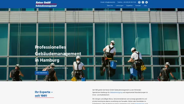 Website Screenshot: Katzer GmbH Gebäudemanagement - Katzer GmbH - Gebäudemanagement aus Hamburg - Date: 2023-06-20 10:38:13