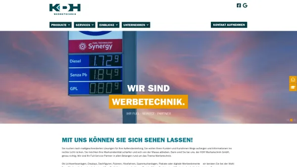 Website Screenshot: KDH Werbetechnik GmbH - KDH Werbetechnik – Ihr Full-Service-Partner für Werbeelemente - Date: 2023-06-20 10:38:13