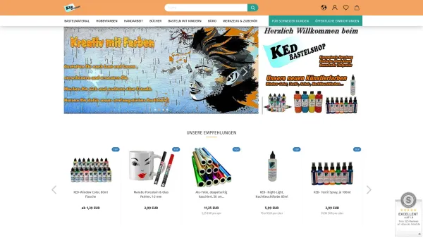 Website Screenshot: KED-Bastelshop - KED-Bastelshop -  Bastelmaterial, Window-Color... - Date: 2023-06-20 10:38:16