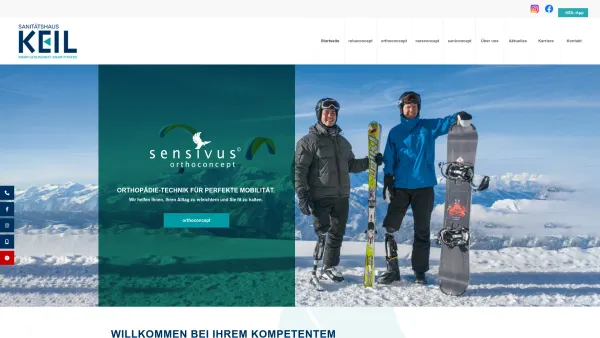Website Screenshot: Sanitätshaus Keil GmbH -  ... mehr Gesundheit, mehr  Fitness! - Keil Sanitätshaus | Sanitätshaus Keil GmbH - Date: 2023-06-20 10:38:16