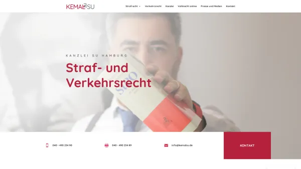 Website Screenshot: Kemal Su - Kanzlei Su | Strafrecht und Verkehrsrecht Hamburg ✓ Kostenlose Erstberatung - Date: 2023-06-20 10:38:16