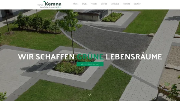 Website Screenshot: Kemna GmbH und Co. KG -  Garten-Landschaftsbau  u. Pflege - Gestaltung Pflege Aussenanlagen - Kemna Garten u. Landschaftsbau GmbH - Date: 2023-06-20 10:38:16