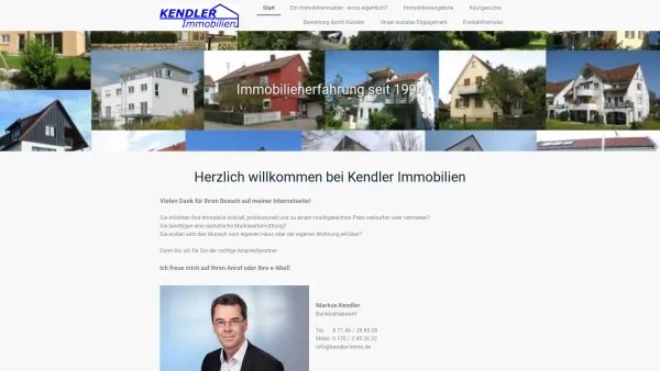 Website Screenshot: KENDLER Immobilien - Herzlich willkommen bei Kendler Immobilien - kendler-immobiliens Webseite! - Date: 2023-06-20 10:38:16