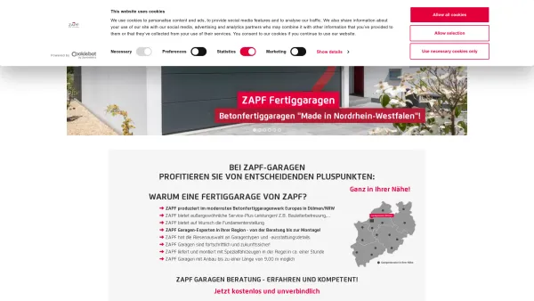 Website Screenshot: KESTING® Garagen und Elementbau GmbH & Co. KG - NRW Fertiggaragen - ZAPF Garagen aus Nordrhein-Westfalen für NRW! - Date: 2023-06-20 10:38:16