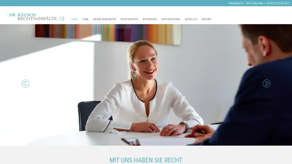 Website Screenshot: Dr. Keusch Rechtsanwälte - Mit uns haben Sie Recht | Dr. Keusch Rechtsanwälte - Date: 2023-06-20 10:38:16