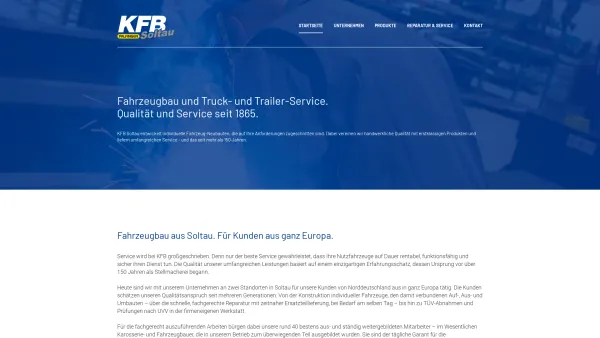 Website Screenshot: KFB · Schlumbohm und Rohde GmbH - Fahrzeugbau und Truck-Service - KFB Soltau - Date: 2023-06-20 10:38:16