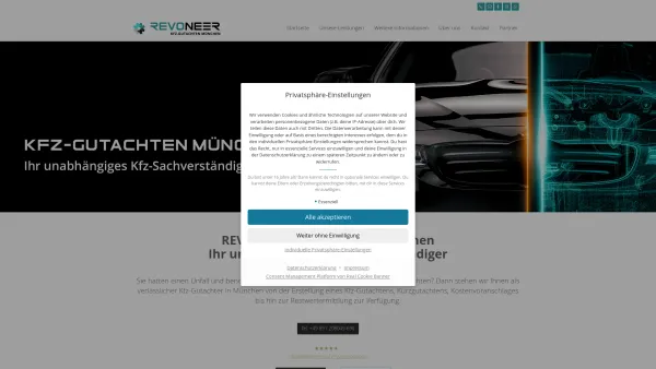 Website Screenshot: REVONEER Kfz-Gutachten München - Kfz Gutachter München | REVONEER Kfz-Gutachten - Date: 2023-06-20 10:42:08