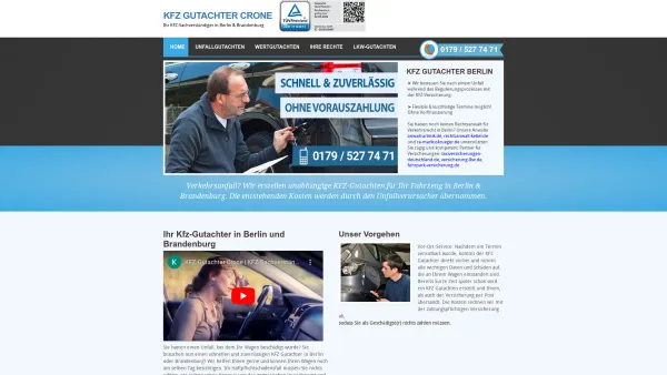 Website Screenshot: Kfzgutachterberlin.net - ᐅ KFZ Gutachter Berlin Brandenburg Crone - Date: 2023-06-20 10:38:16