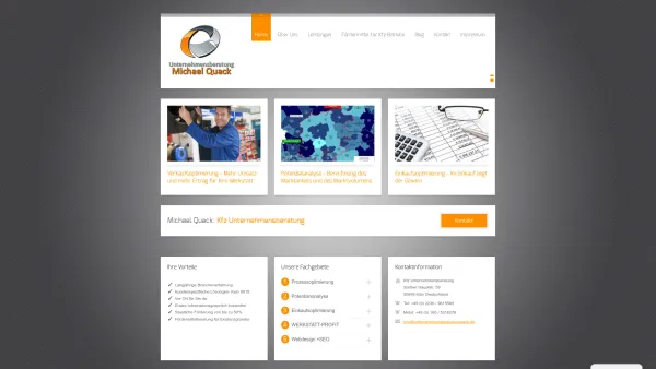 Website Screenshot: Unternehmensberatung Quack in Köln - Kfz Unternehmensberatung - Wir beraten die Kfz-Branche - Date: 2023-06-20 10:38:16