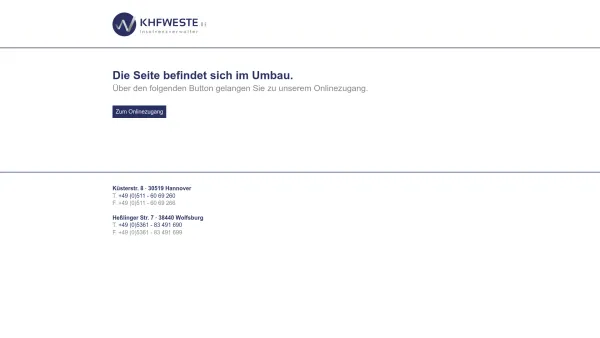 Website Screenshot: KHF WESTE & KOLLEGEN - KHFWESTE.de Insolvenzverwalter - Date: 2023-06-20 10:38:16