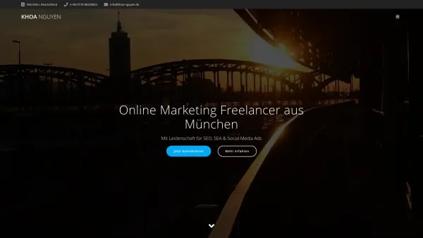 Website Screenshot: Khoa Nguyen Online Marketing & SEO Freelancer / Experte München - Khoa Nguyen - SEO & Online Marketing Freelancer in München - Date: 2023-06-20 10:42:08