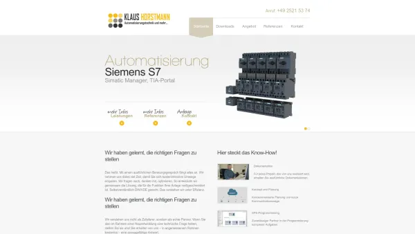 Website Screenshot: Klaus Horstmann Automatisierungstechnik -  Automatisierungstechnik ... und mehr! - Klaus Horstmann - Date: 2023-06-20 10:38:16