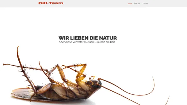 Website Screenshot: Das Kill-Team GmbH Schädlingsbekämpfung & Taubenabwehrsysteme - Home - Date: 2023-06-20 10:38:16