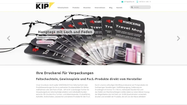 Website Screenshot: Graphische Betriebe Kip GmbH + Co. KG - Kip | Faltschachtelhersteller + Produkte für den P.o.S. - Date: 2023-06-20 10:38:16
