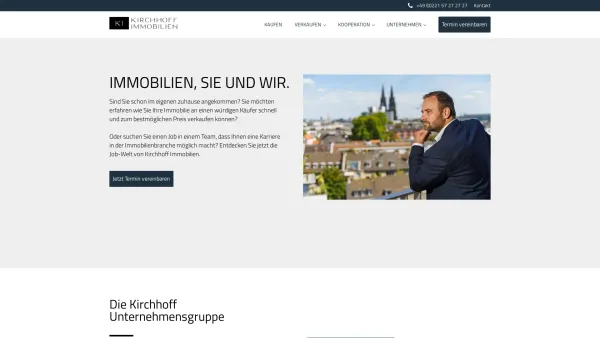 Website Screenshot: Kirchhoff Immobilien Köln - Makler Test / Vergleich ▷ 3 Makler in Köln SEHR GUT (2023) - Date: 2023-06-20 10:42:08