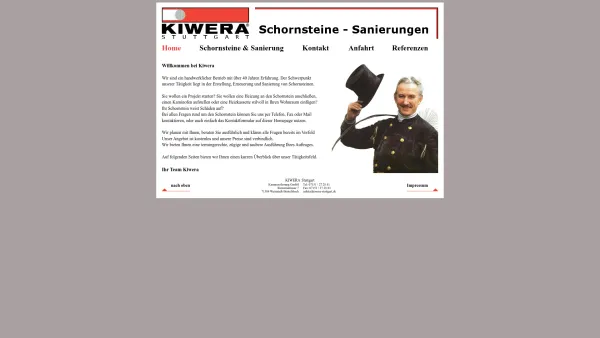 Website Screenshot: Kiwera Stuttgart GmbH -  Unsere Erfahrung -  zu Ihrer Sicherheit - Kiwera Stuttgart - Schornsteine - Date: 2023-06-20 10:38:16