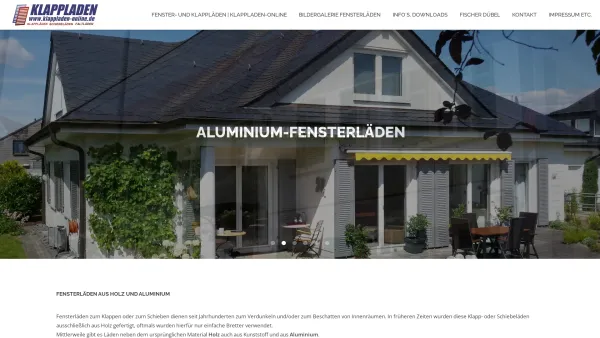 Website Screenshot: Fensterläden aus Holz und Aluminium Jürgen Matt - Klappladen-Online | Fensterläden aus Holz und Aluminium - Date: 2023-06-20 10:38:16