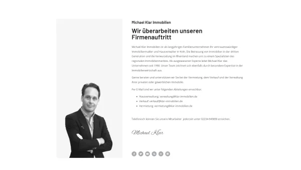 Website Screenshot: Michael Klar Immobilien IVD - Wartung – Michael Klar Immobilien - Date: 2023-06-20 10:38:16