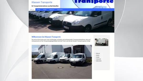 Website Screenshot: Klassen Transporte - Klassen Transporte | Über uns - Date: 2023-06-20 10:38:16