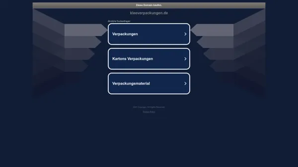 Website Screenshot: Klee Verpackungen e.K. - kleeverpackungen.de - Date: 2023-06-20 10:38:19