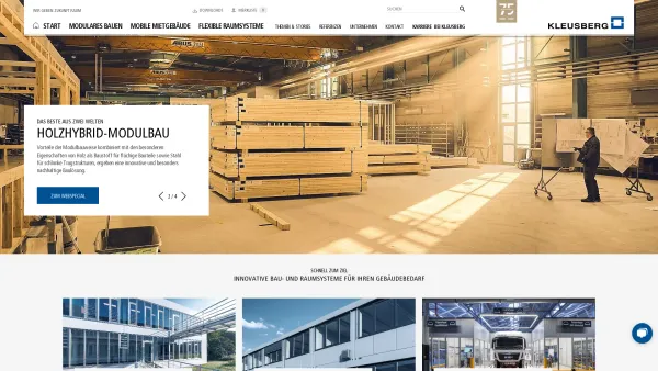 Website Screenshot: KLEUSBERG GmbH & Co. KG -  Modulgebäude ·  Mietsysteme - KLEUSBERG | Wir geben Zukunft Raum - Date: 2023-06-20 10:38:19