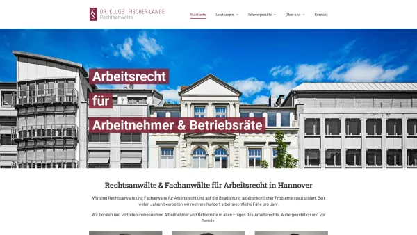 Website Screenshot: Rechtsanwalt Kluge - Anwalt Arbeitsrecht Hannover - DR . KLUGE Rechtsanwälte - Date: 2023-06-20 10:38:19