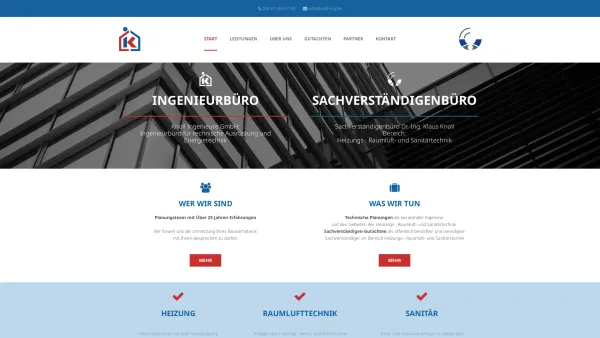 Website Screenshot: Sachverständigenbüro Dr. Knoll - Start - Knoll Ingenieure GmbH - Date: 2023-06-20 10:38:19