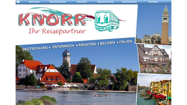 Website Screenshot: Knorr Reisen Ihr Partner bei Busreisen! - Busreisen - Knorr Reisen Hayingen - Date: 2023-06-20 10:38:19
