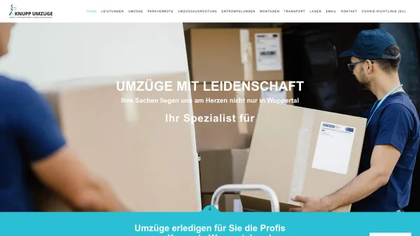 Website Screenshot: Knupp Umzüge - Professionelles Umzugsunternehmen Wuppertal und Umgebung - Date: 2023-06-20 10:42:11